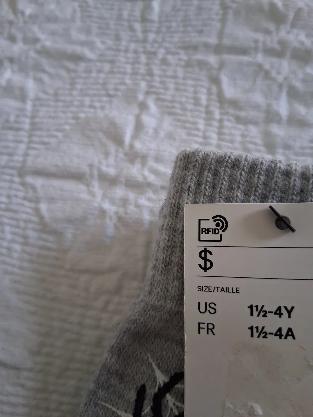 H&M Kids Grey Knit Acrylic Spider Gloves Black Size 1 1/5 -4 Years